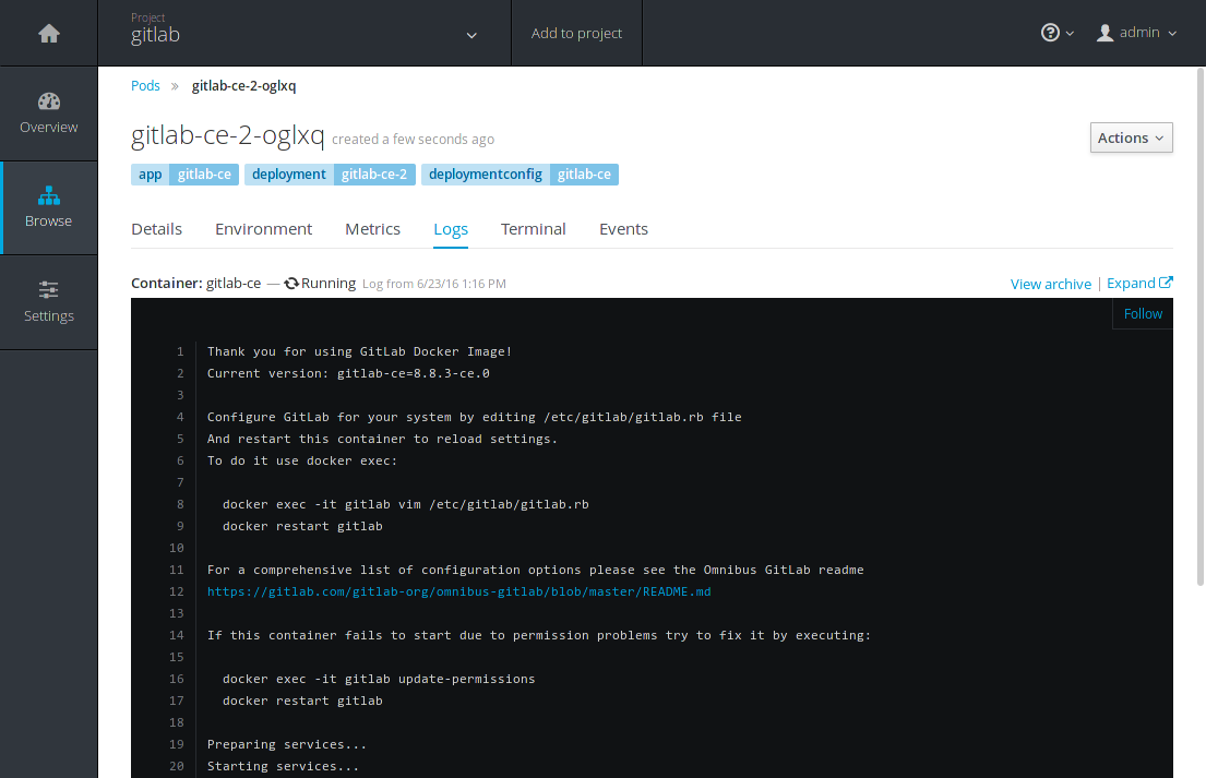 Index · Openshift and gitlab · Articles · Help · GitLab