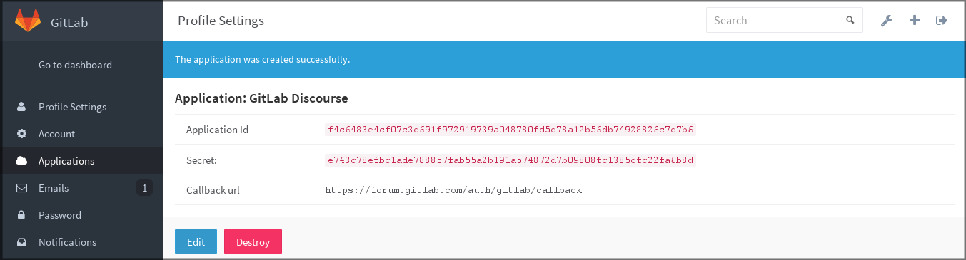 Oauth provider · Integration · Help · GitLab